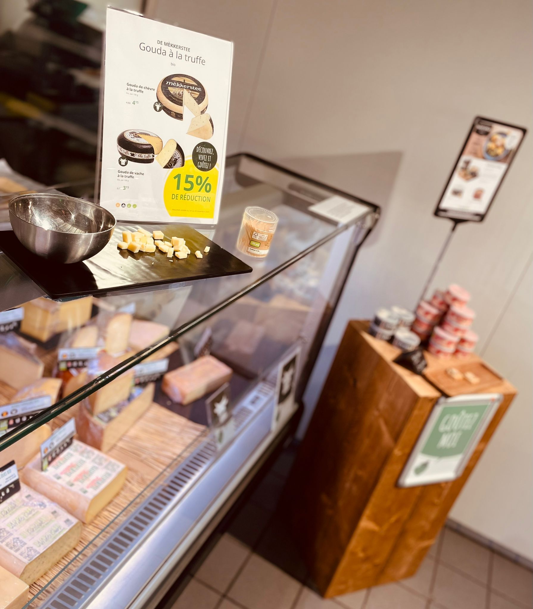 dégustation promo fromage bioshop