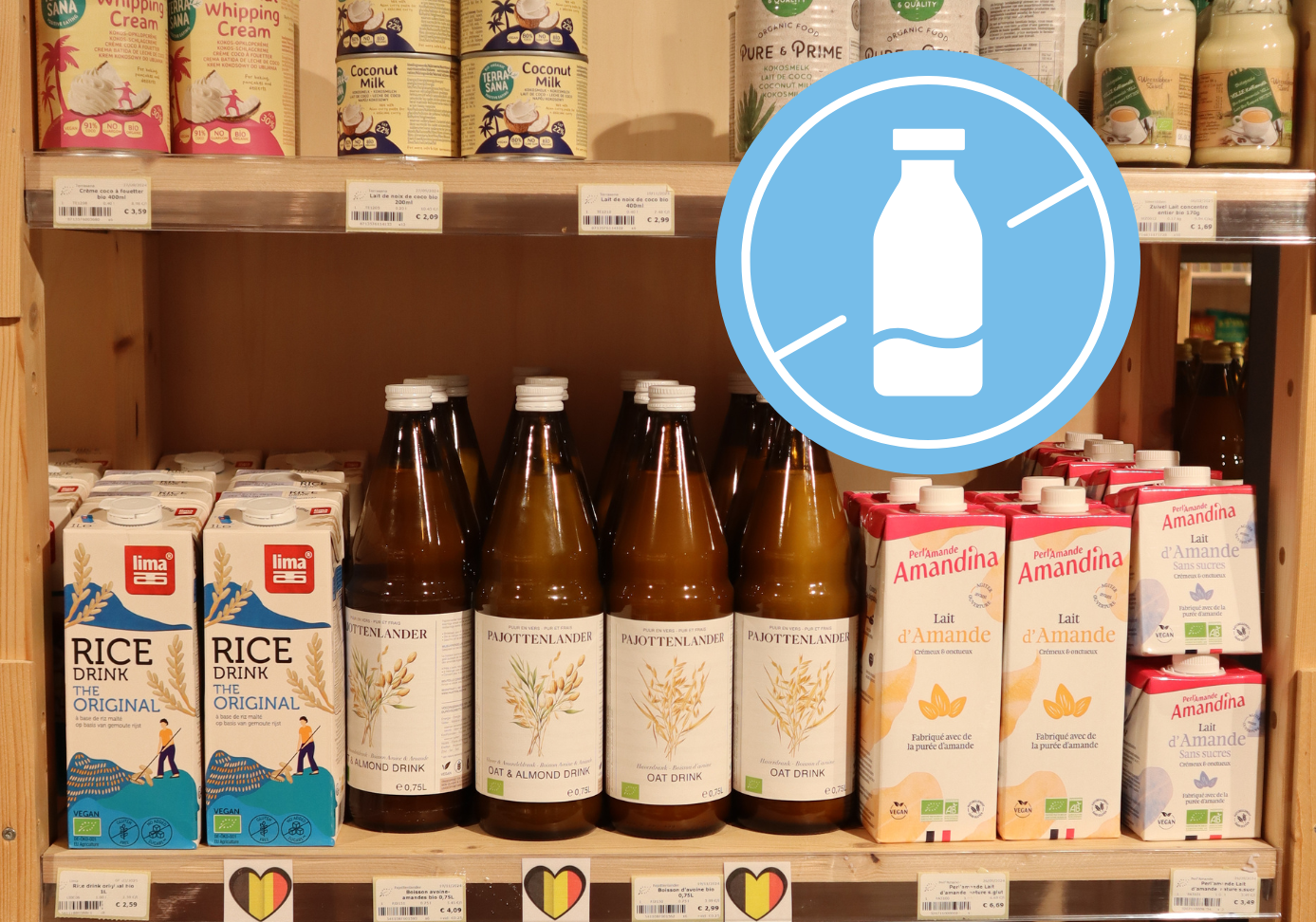 Produits sans lactose chez Bioshop